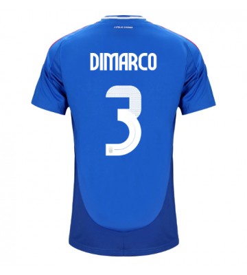Italien Federico Dimarco #3 Replika Hjemmebanetrøje EM 2024 Kortærmet